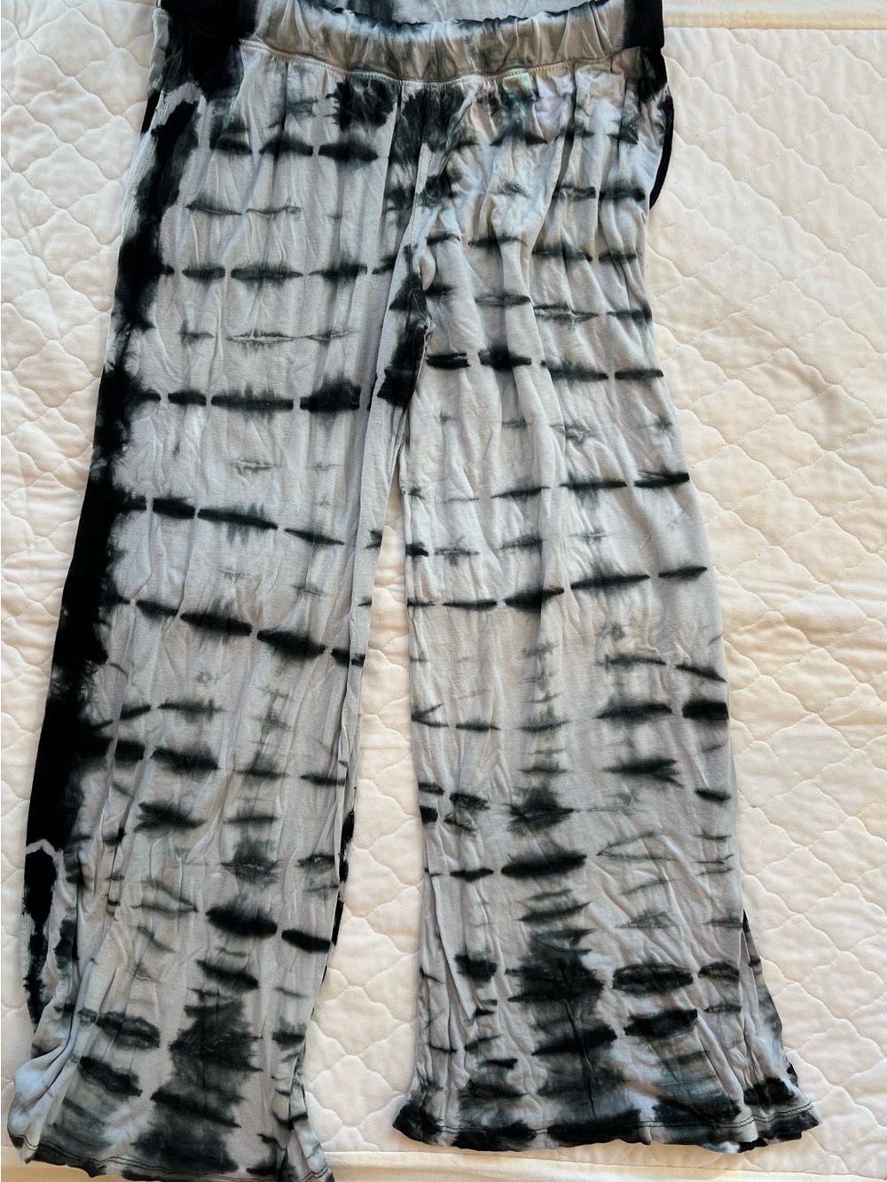 Element Tie-Dye Lounge Pants in Gray, White, and Black